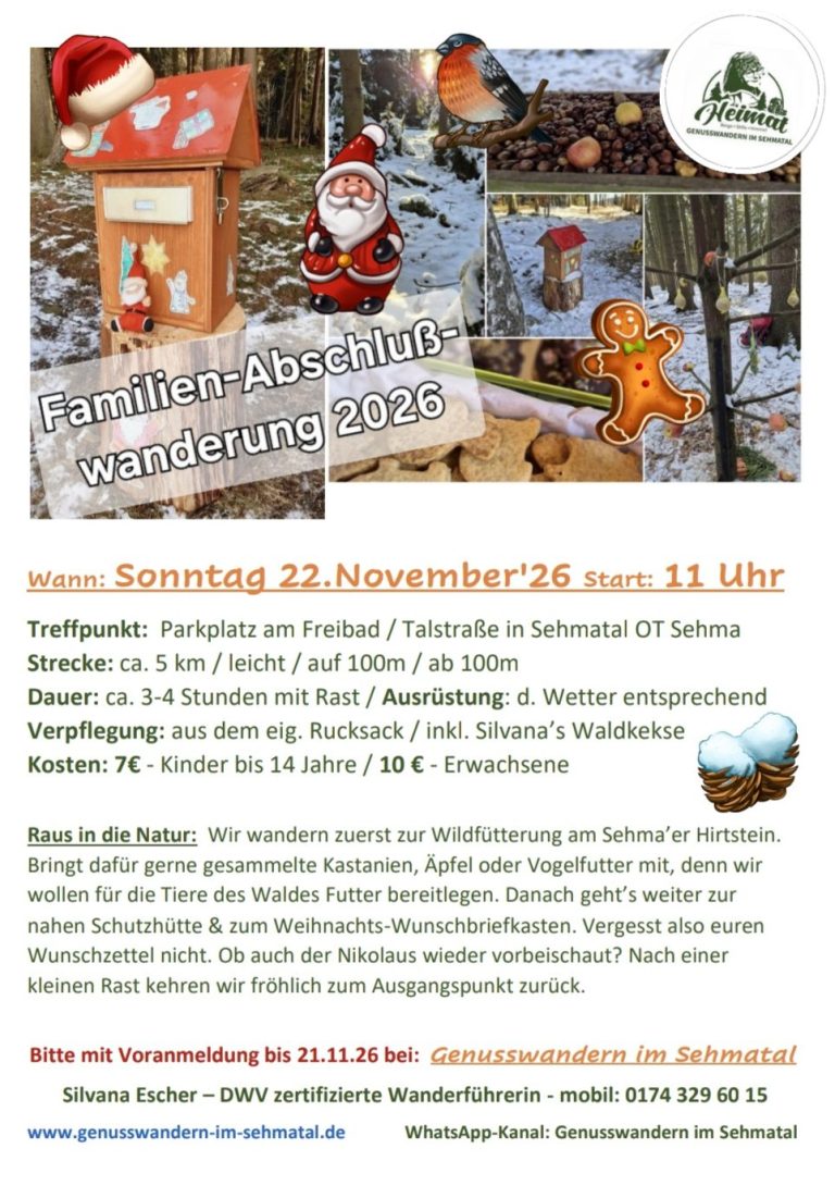 Familienwanderung Familienabschlußwanderung