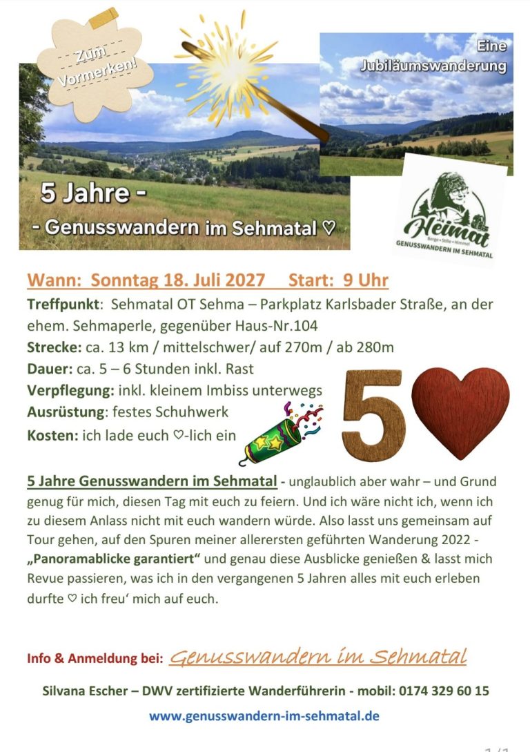 Jubiläumswanderung 2027