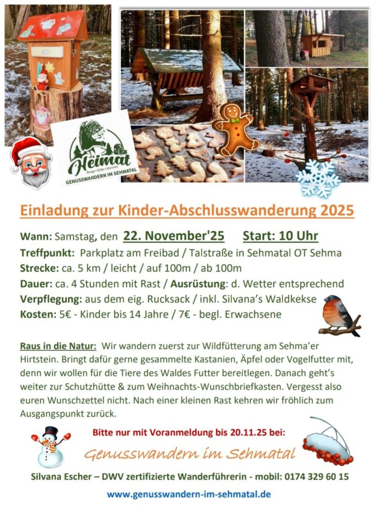 Kinderwanderung zum Weihnachtsmann-Wunschbriefkasten