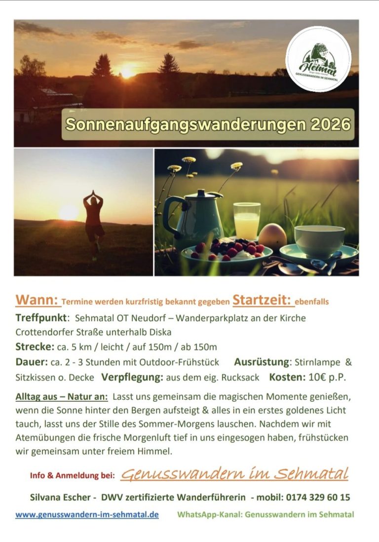 Sonnenaufgangswanderungen 2026 Sonnenaufgangswanderungen 2026