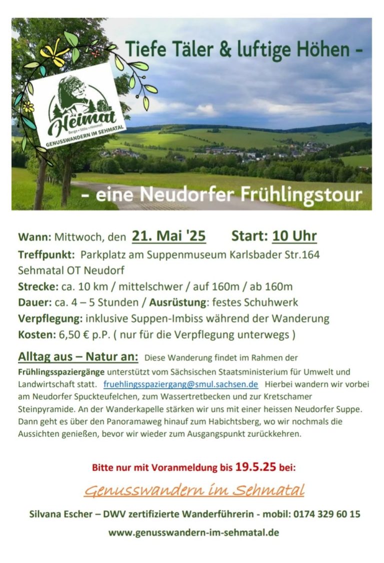 Einladung zur Neudorfer Frühlingswanderung
