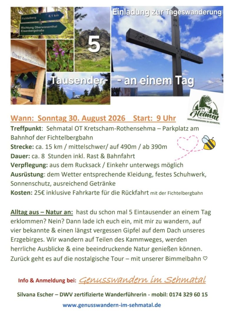 Bergtour auf den Fichtelberg