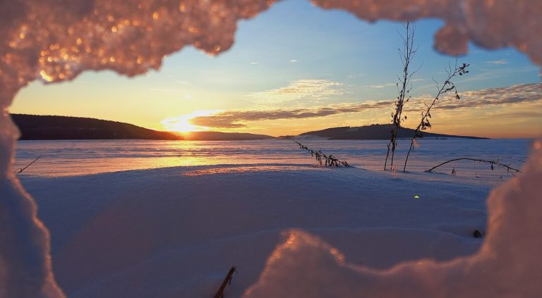 Eisiger Blick zum Scheibenberg