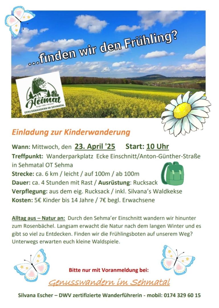 Einladung zur Kinderwanderung
