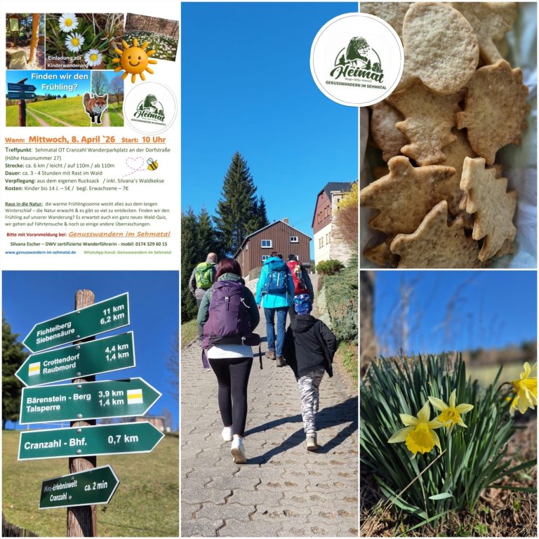 Frühlingswanderung im Sehmatal Kinderwanderung